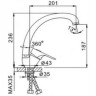 Смеситель для кухни FRAP H28 F4128-2 хром Ф40